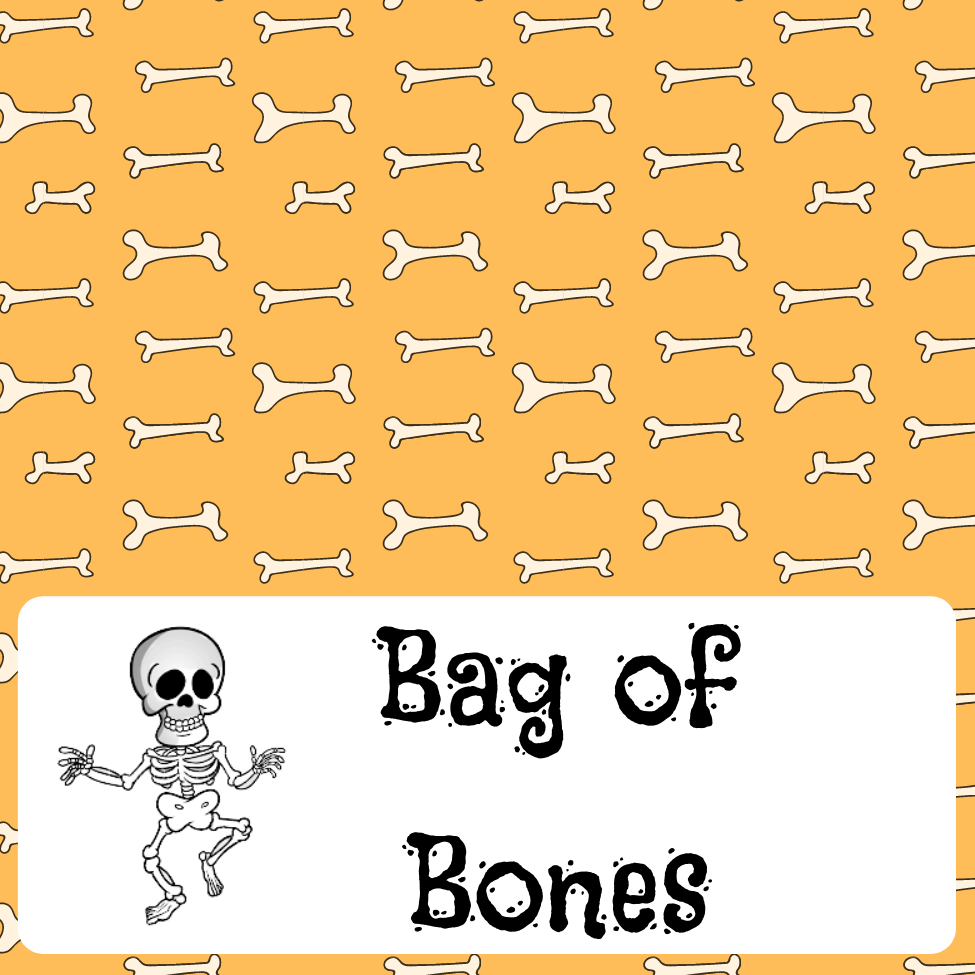 Bag of Bones Treat Bag Topper Digital Download