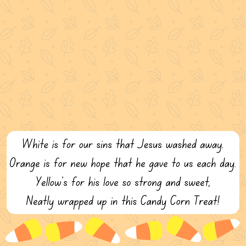 Christian Candy Corn Treat Completed Treat