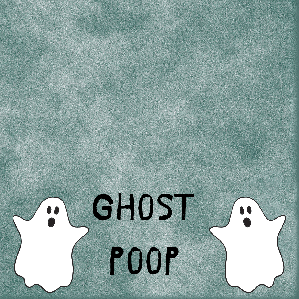 Ghost Poop Treat Bag Topper Digital Download