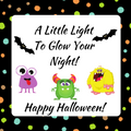 Halloween Glow Stick Card Digital Download