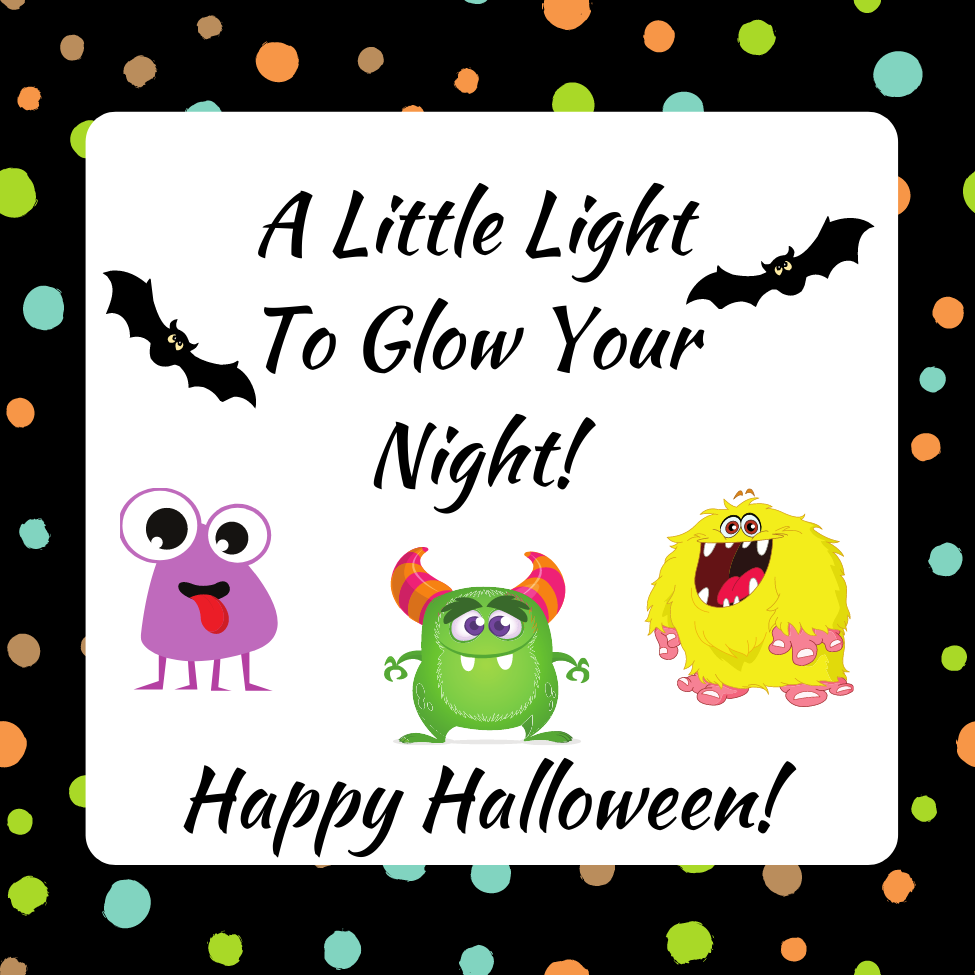 Halloween Glow Stick Card Digital Download