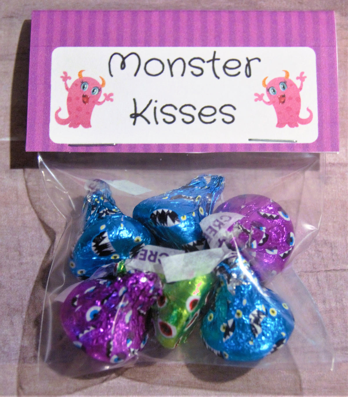 Monster Kisses Treat Bag Topper Digital Download