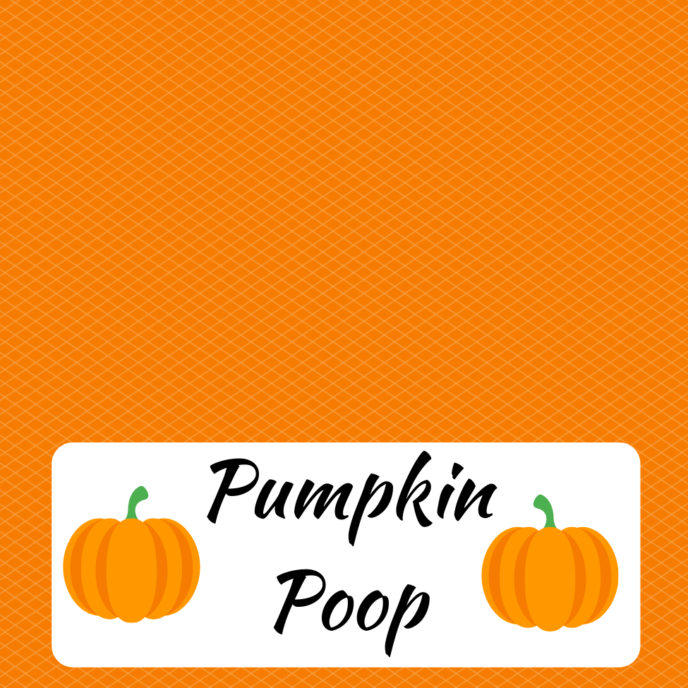 Pumpkin Poop Treat Bag Topper Digital Download with and without Poem