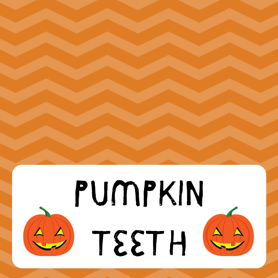 Pumpkin Teeth Treat Bag Topper Digital Download