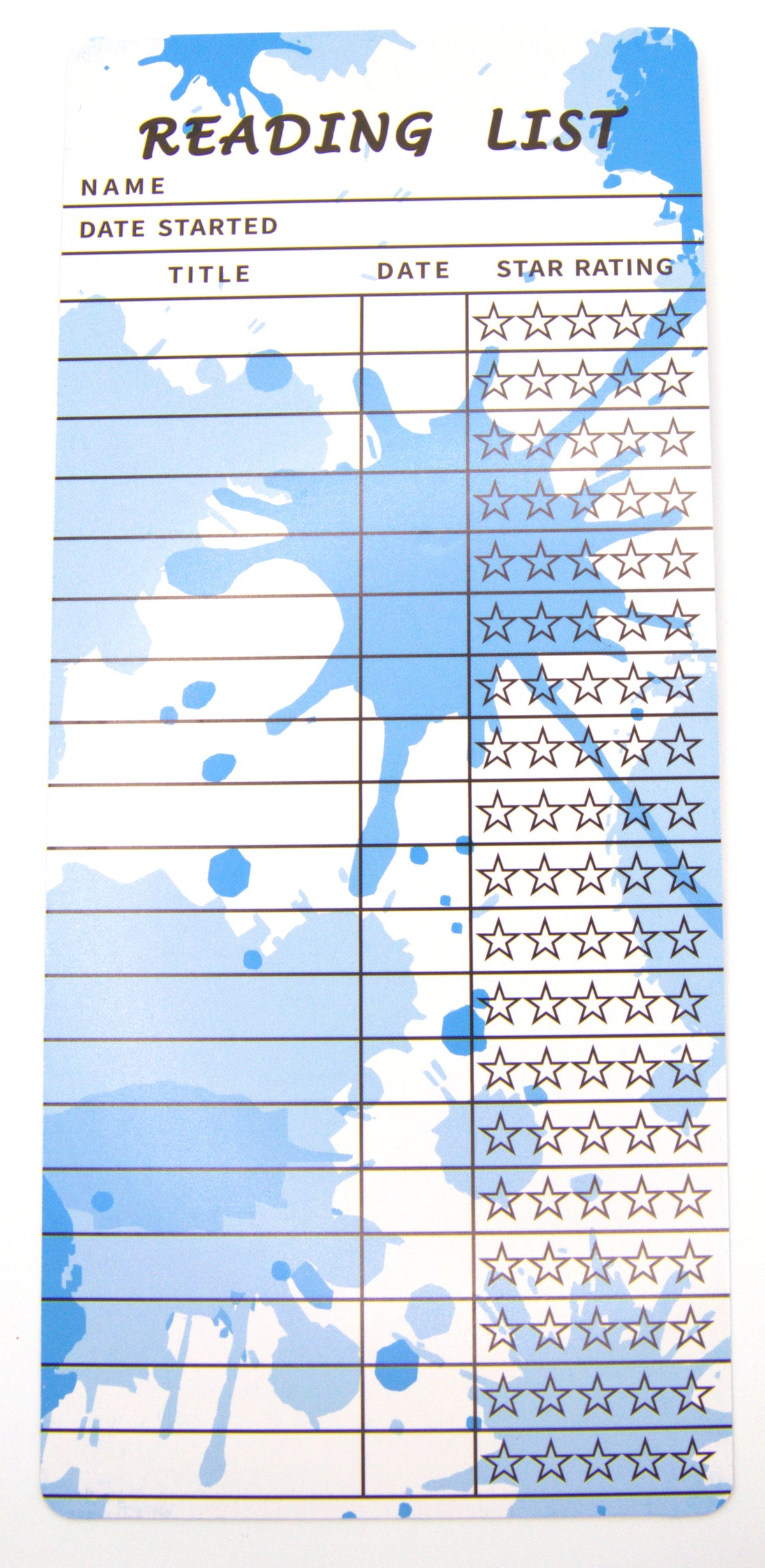 Reading Tracker Bookmark